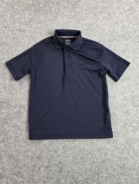 French Toast Girls XS Navy Blue Short Sleeve Polo Shirt Top